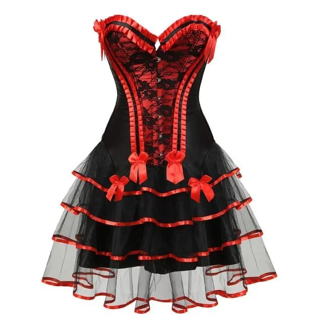 Lace Trimmed Sissy Corset Dress