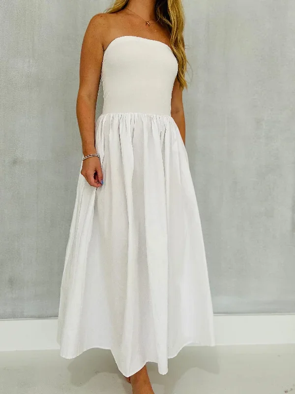 Lilian Midi Dress - White