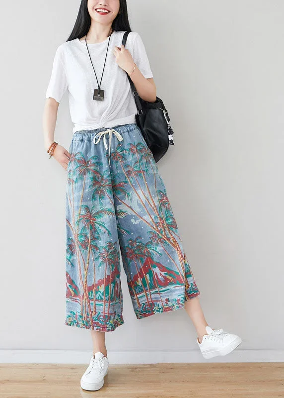 loose-denim-blue-elastic-waist-print-cotton-wide-leg-pants-spring