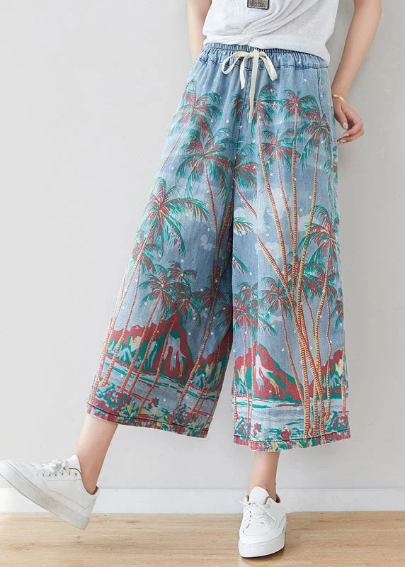 loose-denim-blue-elastic-waist-print-cotton-wide-leg-pants-spring