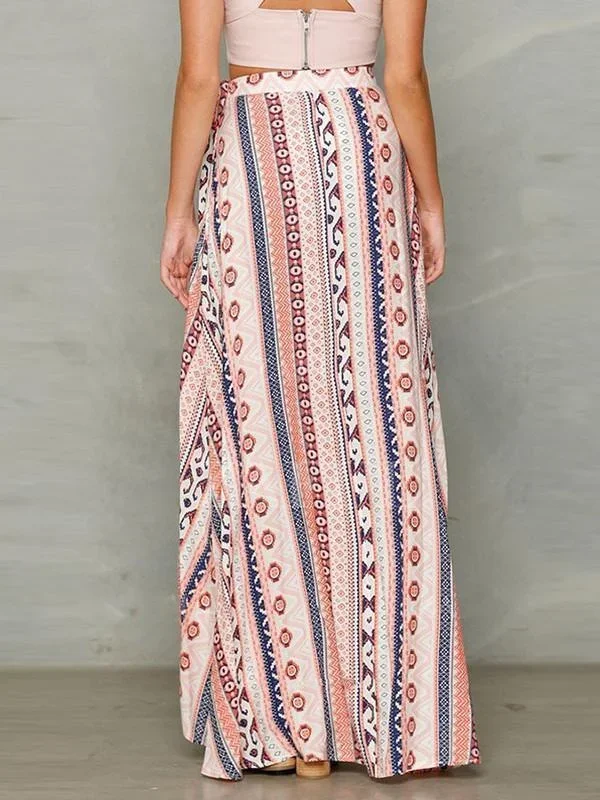 lovely-bohemia-stripe-front-split-long-skirt-bottoms