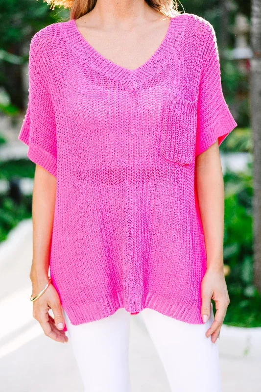 make-it-all-right-neon-pink-short-sleeve-sweater