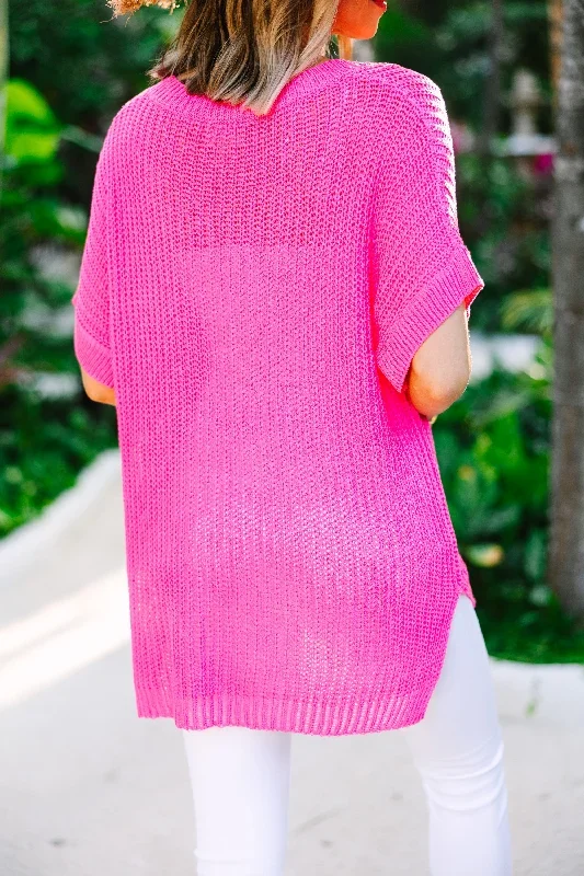 make-it-all-right-neon-pink-short-sleeve-sweater