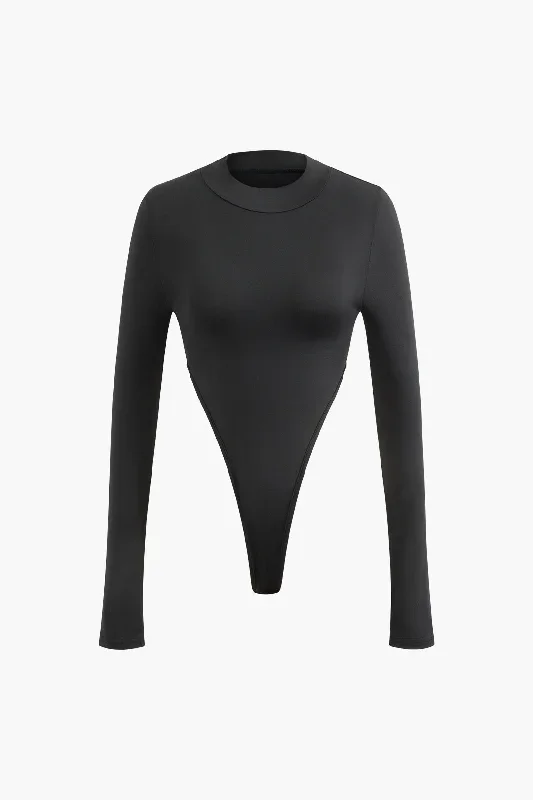 Basic Mock Neck Long Sleeve Bodysuit