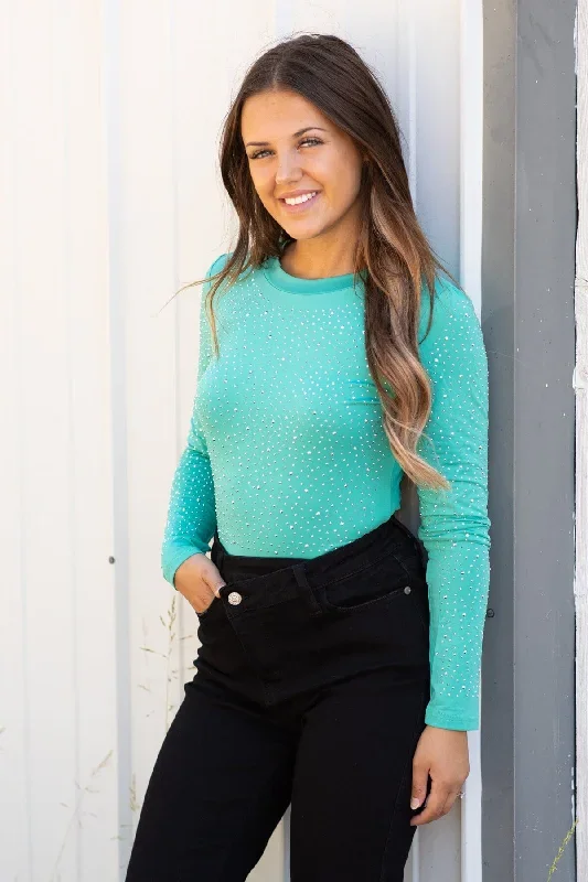 mint-long-sleeve-bodysuit-with-rhinestones