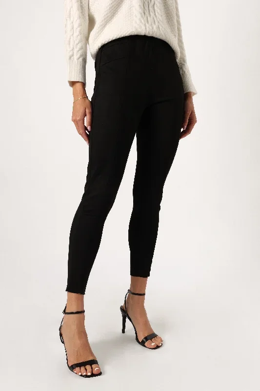 Morgan Suede Look Legging - Black