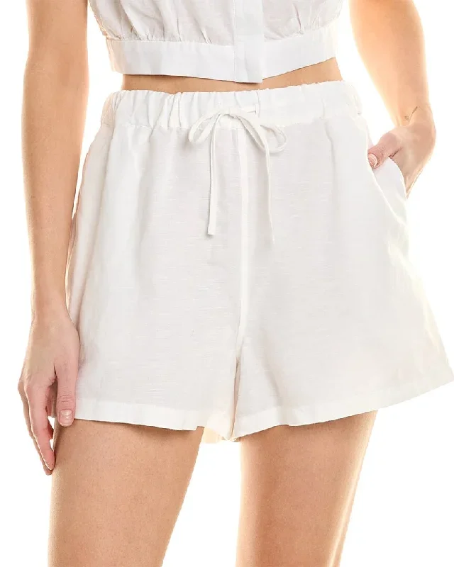 Onia Air Linen-Blend Elastic Drawstring Short