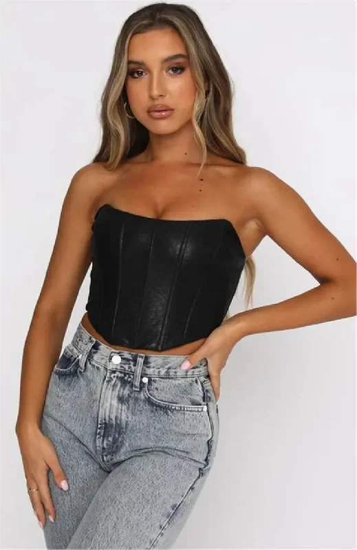 pu-leather-tube-bustiers-corsets-strapless-off-shoulder-tank-vest-bodycon-slim-push-up-outwear-crop-tops