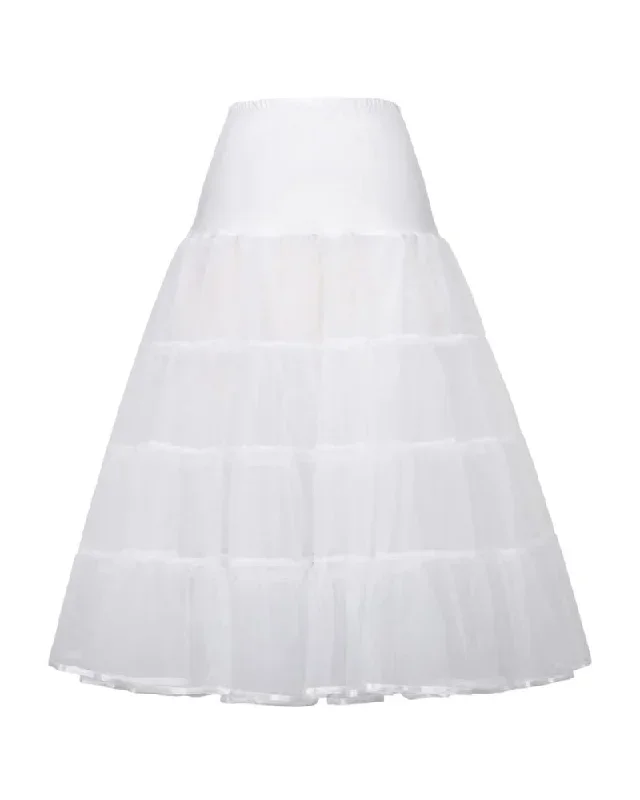 Retro Vintage 2-Layers Voile Dress Crinoline Underskirt Petticoat