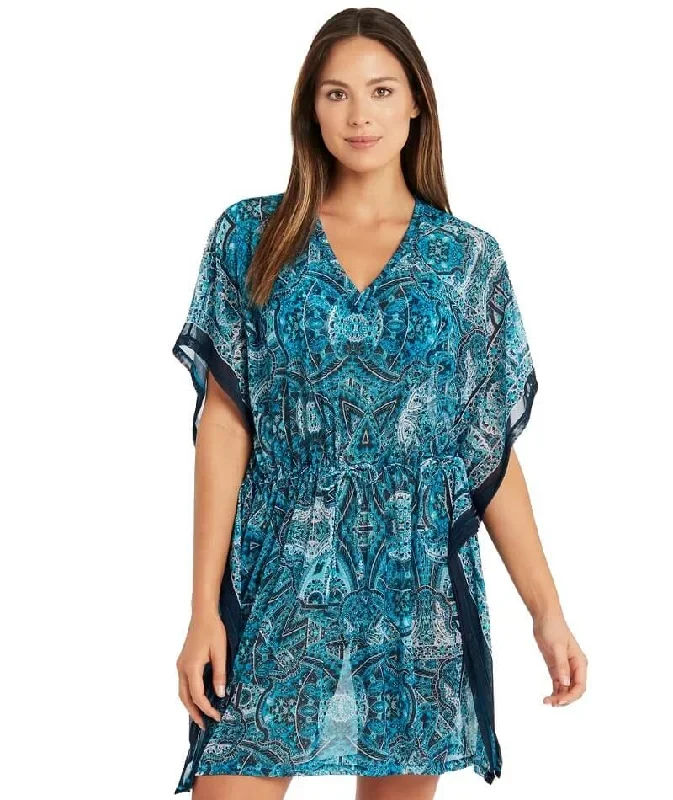 Sea Level Bella Mare Mesh Kaftan - Seafoam