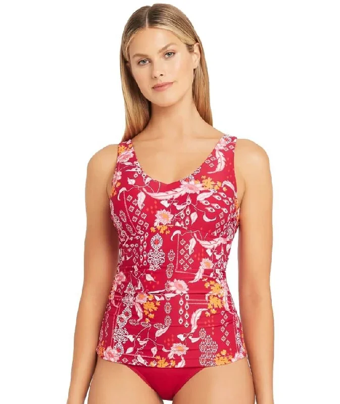 Sea Level Jardin Tank Style D-DD Cup Singlet Top - Red