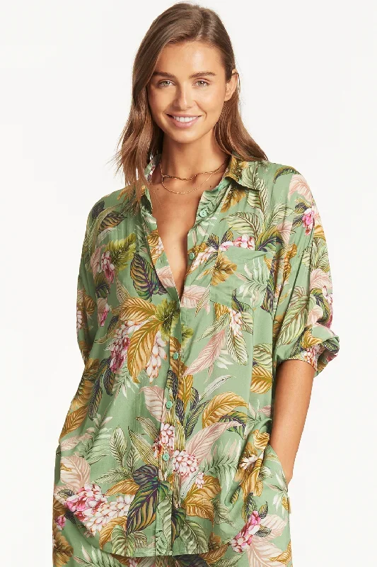 sea-level-lost-paradise-beach-shirt-green