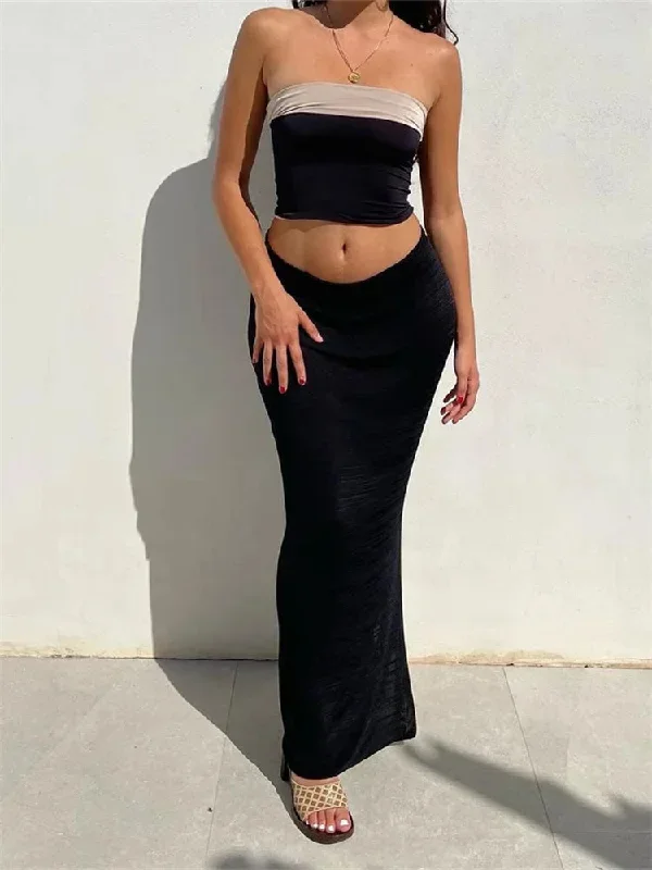 sexy-strapless-off-shoulder-tops-high-waist-side-split-skirts-suits