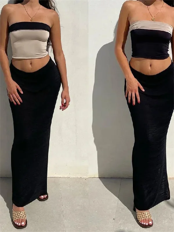 sexy-strapless-off-shoulder-tops-high-waist-side-split-skirts-suits