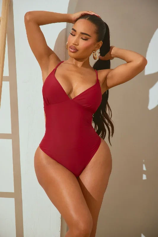 Shania 1 Piece Swimsuit - Red