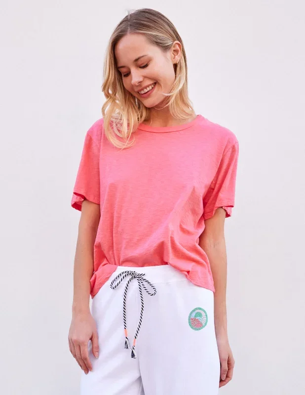 Sundry Crew Neck Tee in Raspberry