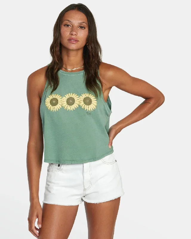 Sunflower Tank Top - Dark Ivy