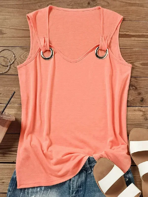 sweet-v-neck-hollow-out-sleeveless-tank-top