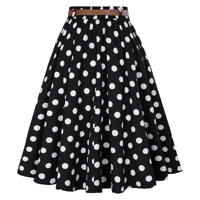 swing-skirt-with-belt-elastic-high-waist-buttons-decorated-skirt-5