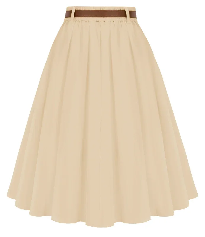 swing-skirt-with-belt-elastic-high-waist-buttons-decorated-skirt-5