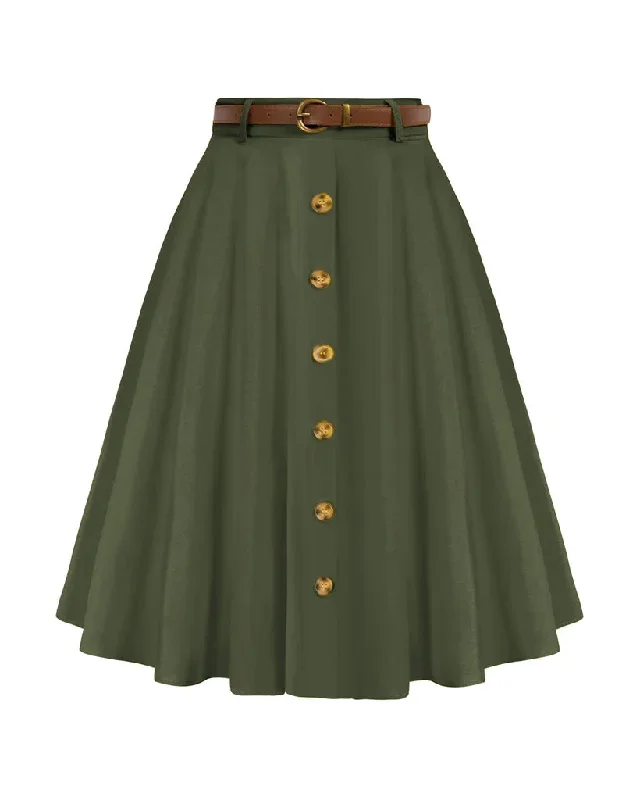 swing-skirt-with-belt-elastic-high-waist-buttons-decorated-skirt-5