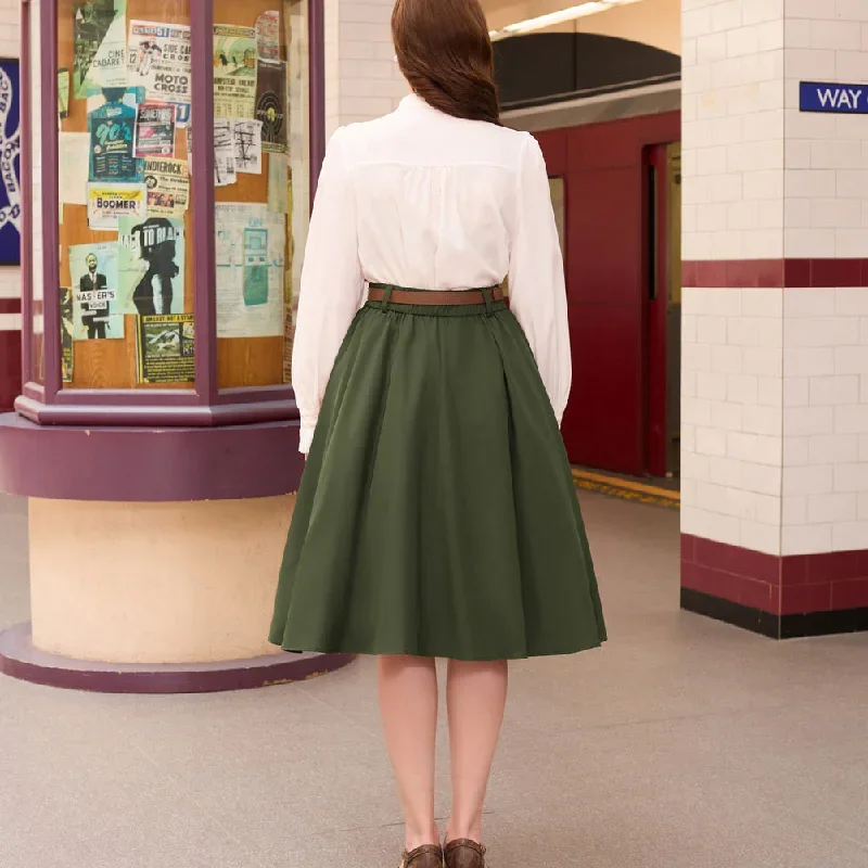 swing-skirt-with-belt-elastic-high-waist-buttons-decorated-skirt-5