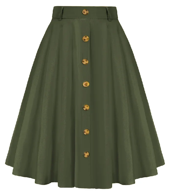 swing-skirt-with-belt-elastic-high-waist-buttons-decorated-skirt-5