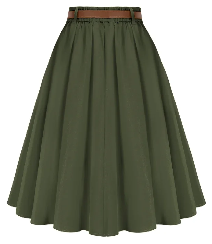 swing-skirt-with-belt-elastic-high-waist-buttons-decorated-skirt-5