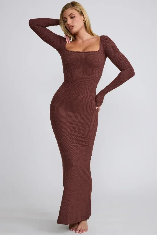 tia-rounded-square-neck-long-sleeve-top-chocolate