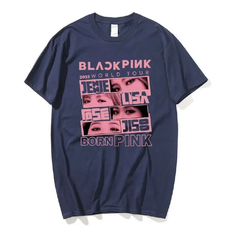 top-women-kpop-black-harajuku-womens-t-shirt-born-pink-2023-printed-couple-round-neck-cotton-short-sleeve-summer-top