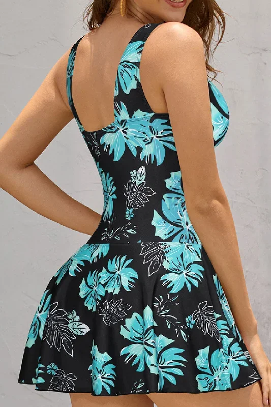 Blue Floral Printed