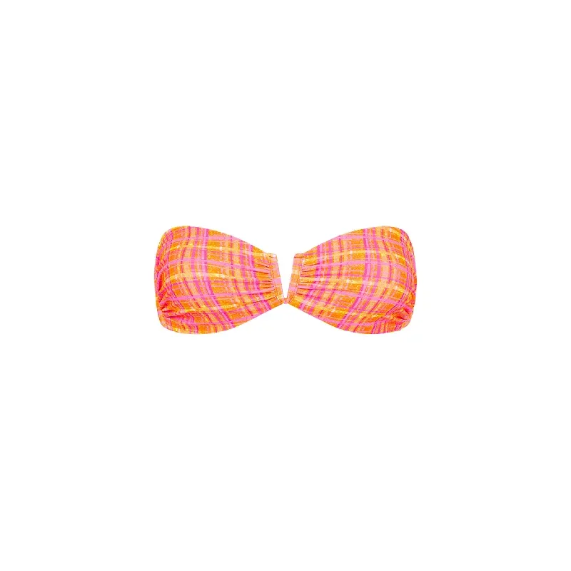 V Strapless Bandeau Bikini Top - Peaches