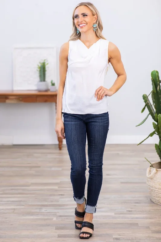 white-drape-neck-textured-tank