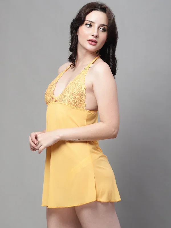 womens-lace-above-knee-baby-doll-dress-nightwear-lingerie-yellow-01