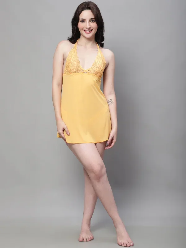 womens-lace-above-knee-baby-doll-dress-nightwear-lingerie-yellow-01