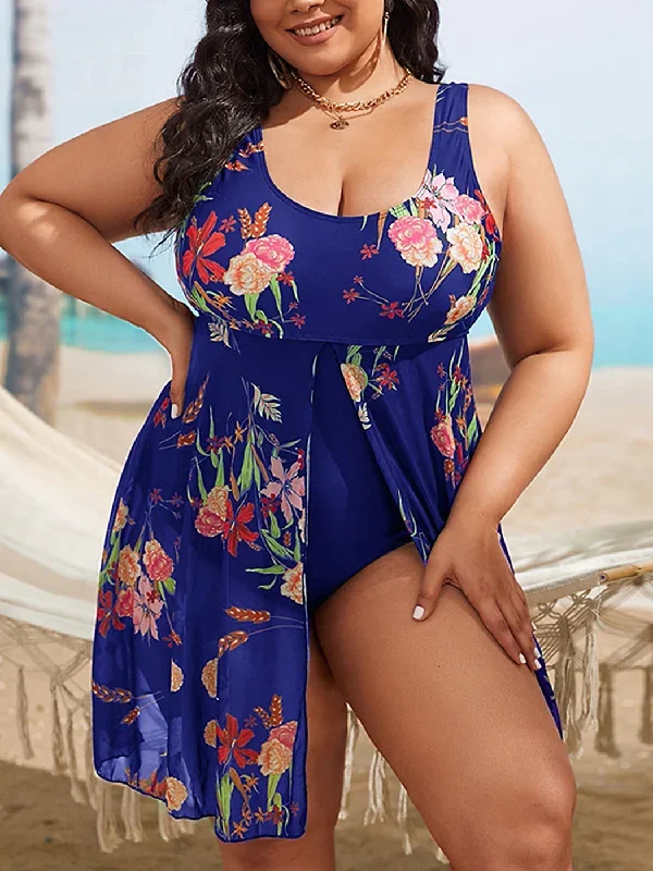 womens-plus-size-floral-print-skirted-backless-one-piece-swimsuit